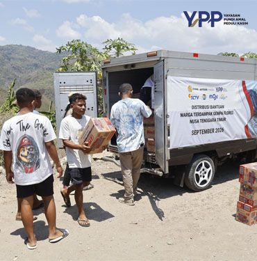 YPP Emtek Media Jangkau Manggarai Timur Salurkan Bantuan Gempa bonea dan Layanan Psikososial Anak